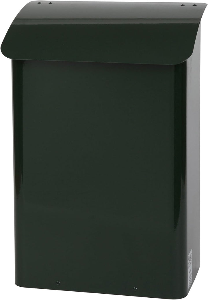 Wand-Briefkasten Safepost 14 grün (RAL 6009) racinggreen Sicherheits-Briefkasten mit doppeltem Fach