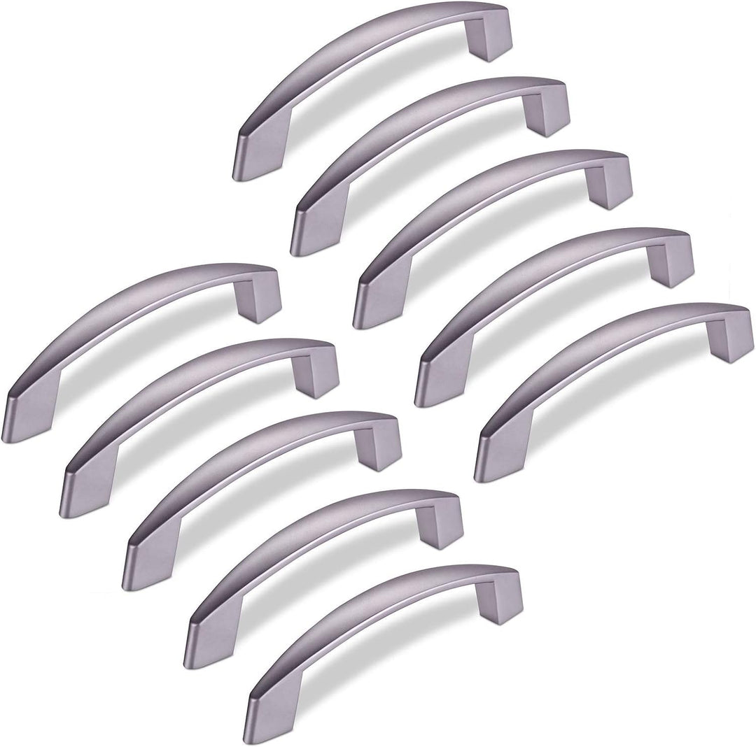 10 x Möbelgriff THEA BA 96 mm Chrom matt Bügelgriff Küchengriff Schrankgriff von JUNKER Design 10x B