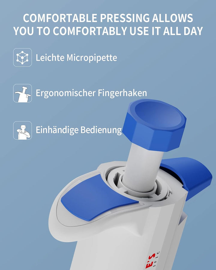 0,5-10µl Pipetten Pipettor Micropipette Mikropipette Labor Einkanal Pipettierer Mikroliterpipetten L