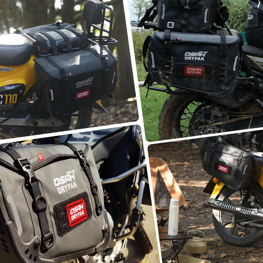 Motorrad Satteltaschen wasserdicht dauerhaft trockenes Reisegepäck, Anti-Vibration Panniers 40L gros