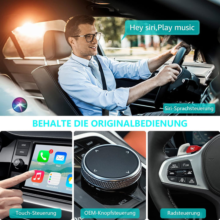 Carplay Wireless Adapter für iPhone, Apple Wireless Carplay Adapter Dongle Konvertieren Verkabeltem