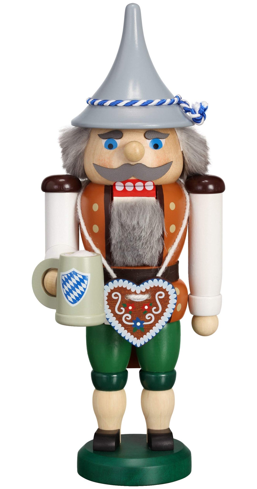 Seiffener Volkskunst Nussknacker Festbayer, 27 cm hoch, original Erzgebirge SV 11955