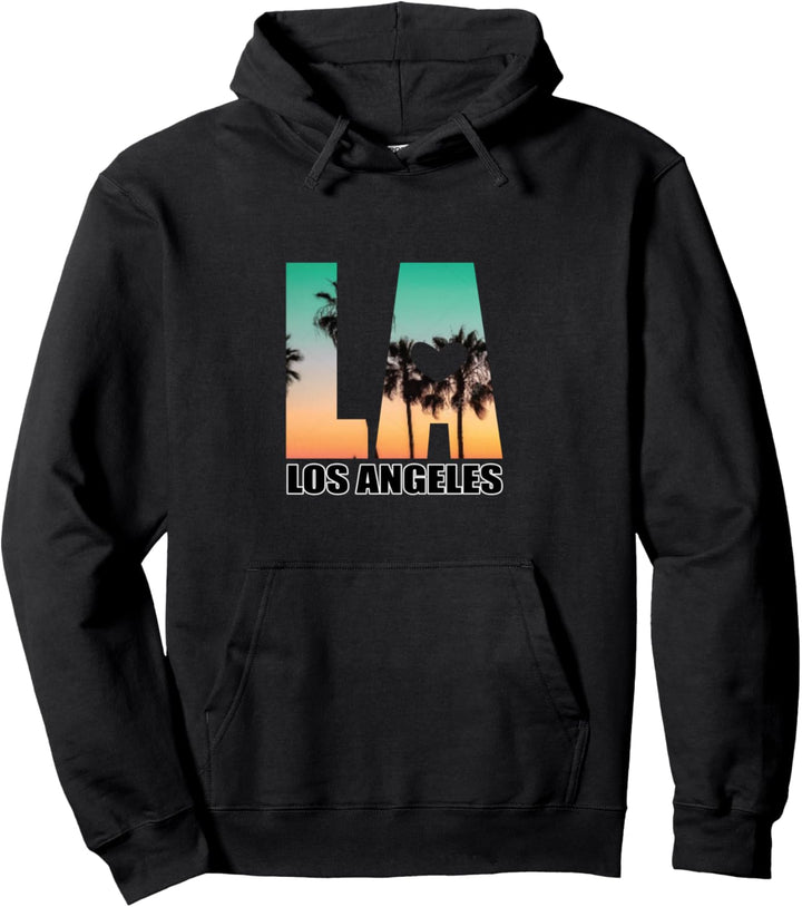 Los Angeles Druck LA Palmen Sunset Boulevard Pullover Hoodie