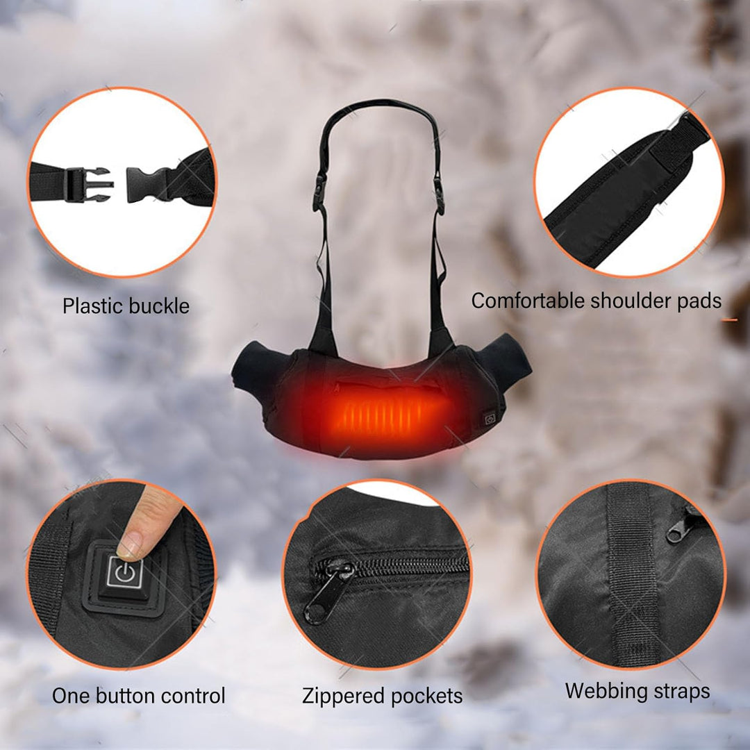 USB-beheizter Handwärmer Handmuff, 3-stufige Temperaturregelung, wasserdichtes Aussenmaterial mit ve