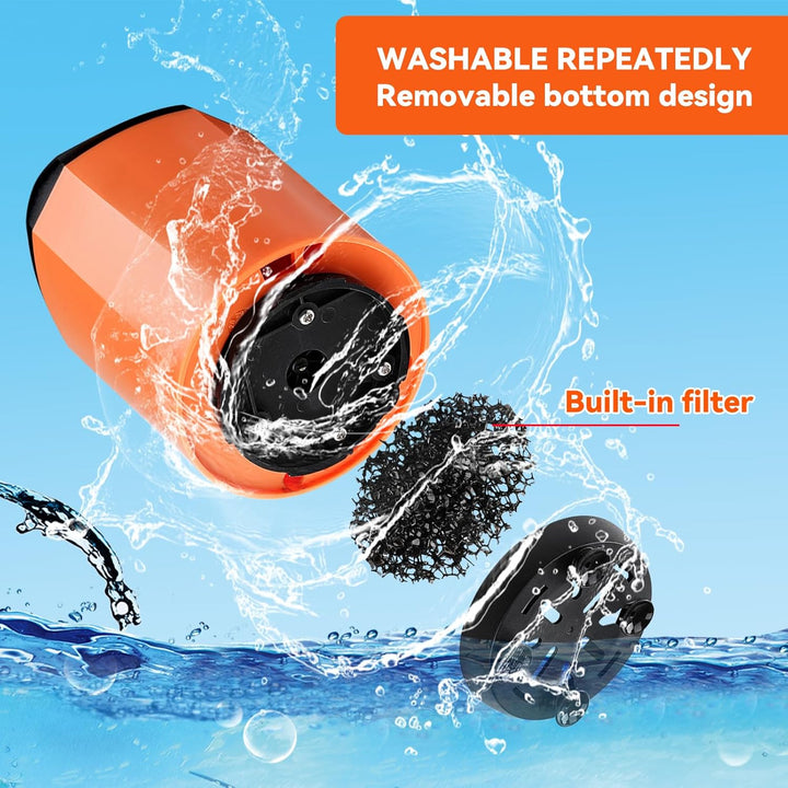 Tragbare Campingdusche, 6000mAh Campingdusche mit Pumpe, 6000mAh Akku und Temperaturanzeige, Mobile