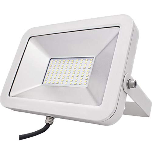 LED Strahler AML® FL 50W, Profi-Qualität für aussen, IP65, Metallgehäuse weiss, 4000K neutralweiss,