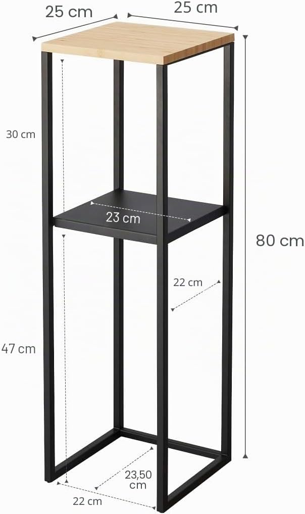 Yamazaki Tower Beistelltisch, Schwarz, One Size Schwarz One Size, Schwarz One Size
