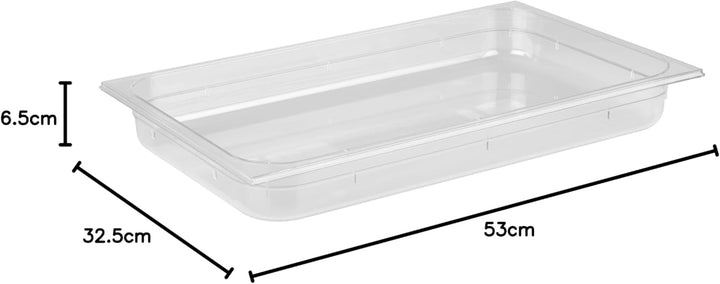 APS 82004 GN 1/1 Polycarbonat Behälter, 53 x 32.5 x 6.5 cm 8.5 ltr. GN 1/1 - 53,0 x 32,5 cm, 6,5 cm
