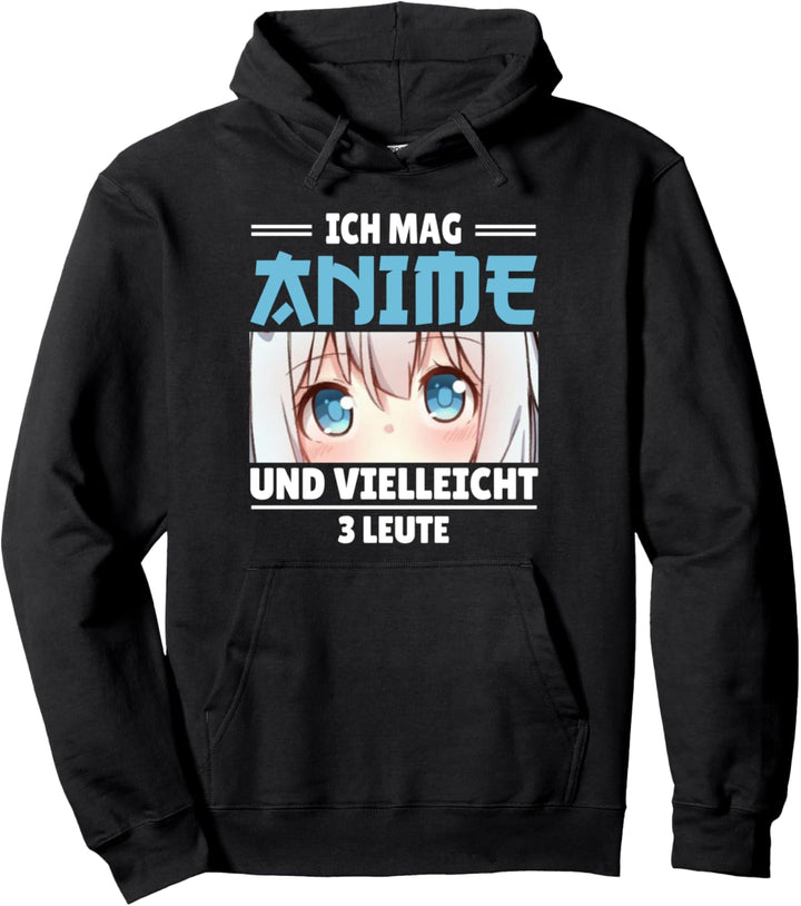 Ich mag Anime und vielleicht 3 Leute Japan Anime Otaku Manga Pullover Hoodie