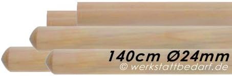 werkstattbedarf 5x Besenstiele aus Kiefernholz 140cm Ø24mm, ohne Konus