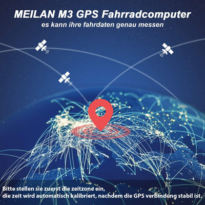 MEILAN M3 Mini GPS Fahrradcomputer Kabellos, Wasserdicht Fahrradtacho Drahtlos Radcomputer Fahrrad T