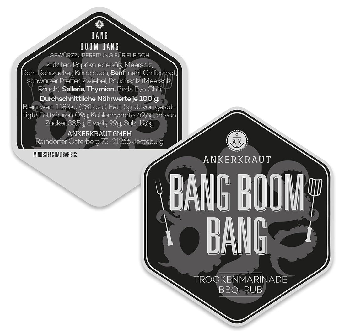 Ankerkraut Bang Boom Bang, 750g im XXL-Beutel, scharfer BBQ-Rub Gewürz-Mischung für alle die gar nic
