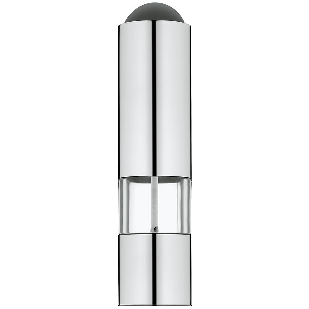 WMF Elektrische Mühle 21 cm, Salz und Pfeffermühle unbefüllt, LED-Leuchte, Cromargan Edelstahl matt,