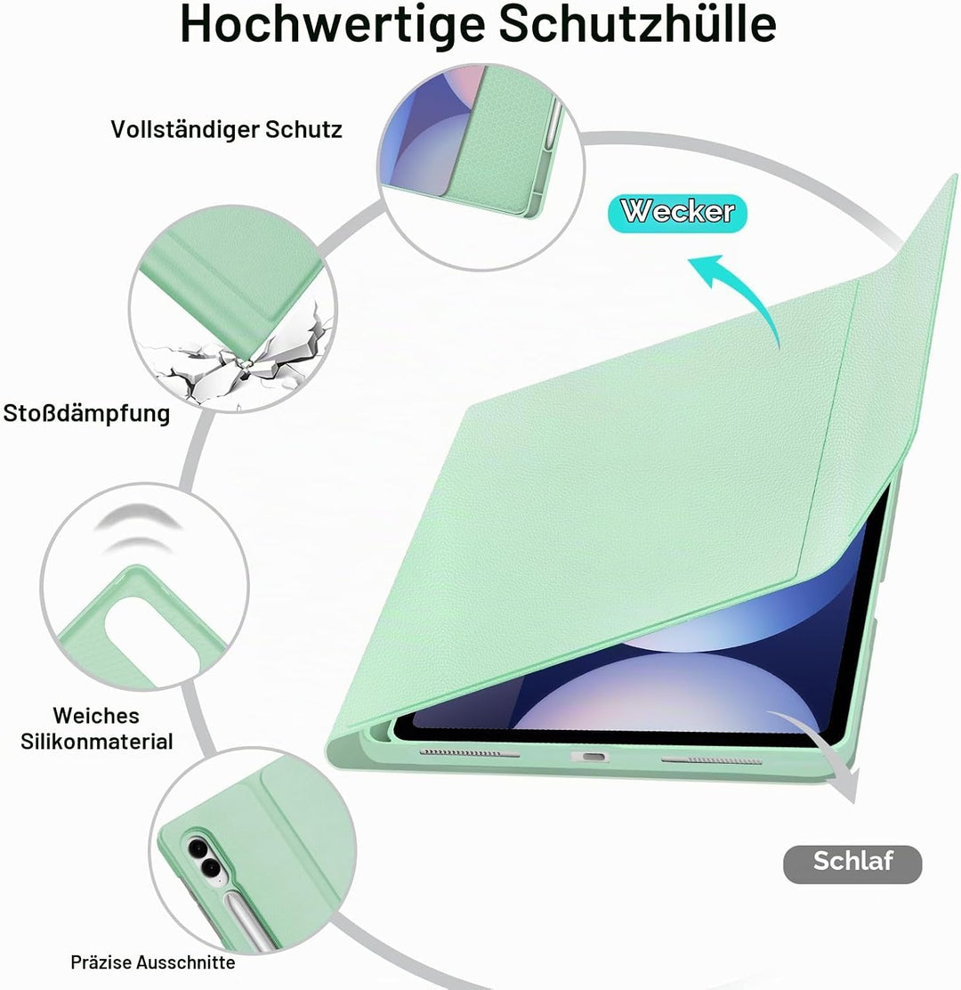 IVEOPPE Tastatur für Samsung Galaxy Tab S10+/S9FE+/S9+, Hülle Tastatur Kompatibel mit Samsung Tab S9