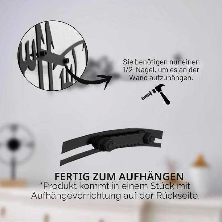 iwa concept Metall Basmala Islamische Wandkunst | Bismillah Ramadan Wanddekorationen | Modernes musl