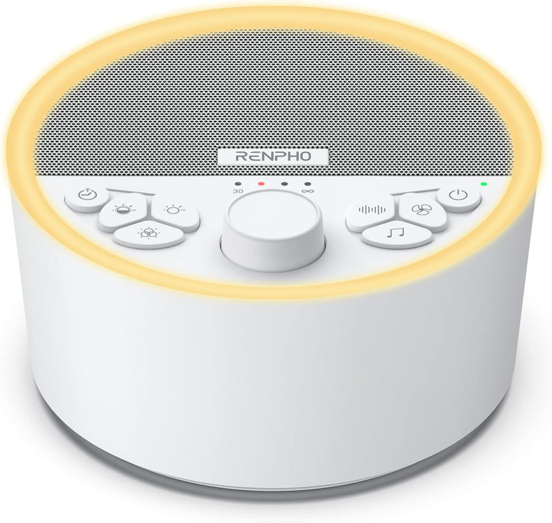 White Noise Machine, RENPHO Einschlafhilfe, weisses Rauschen für besseren Schlaf mit 29 beruhigenden