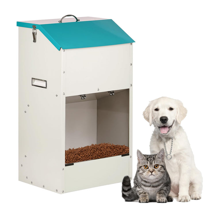 Svauoumu Futterautomat für Hunde - Fassungsvermögen 22 kg, mit Deckel Zum Schutz des Futters, Nageti