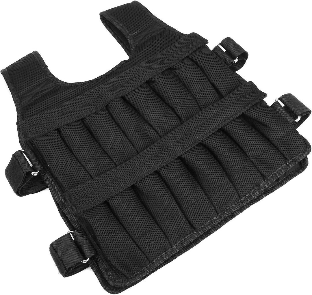 Gewichtete Weste mit 12 Taschen 35 kg Verstellbares Training Gewichtete Weste Ohne Gewichte Oxford-S