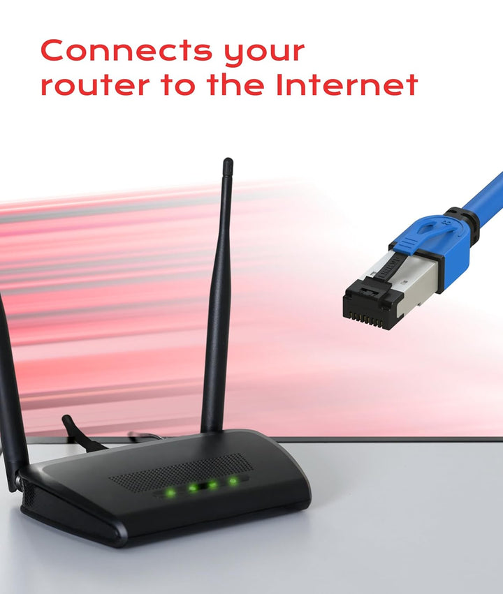 LINKUP - [40Gbps Zertifiziert] Cat8-Ethernet-Patchkabel Doppelt Geschirmt┃2000MHz (2Ghz) Cat8.1┃Zuku