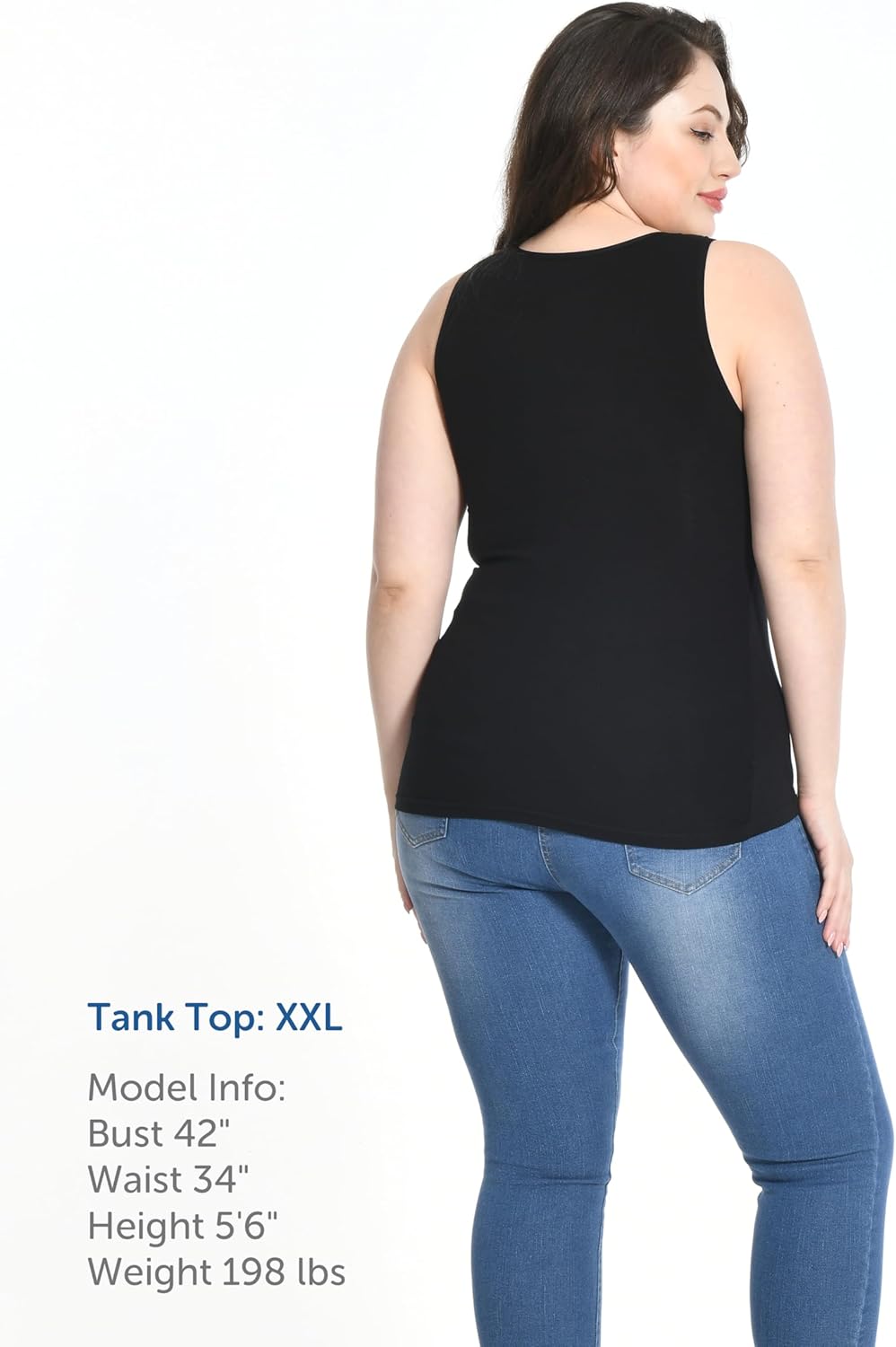 Comfneat Damen 4-Pack Tank Tops Stretch Baumwolle Elasthan Bequeme Unterhemden XXL Color-set-7 4-pac