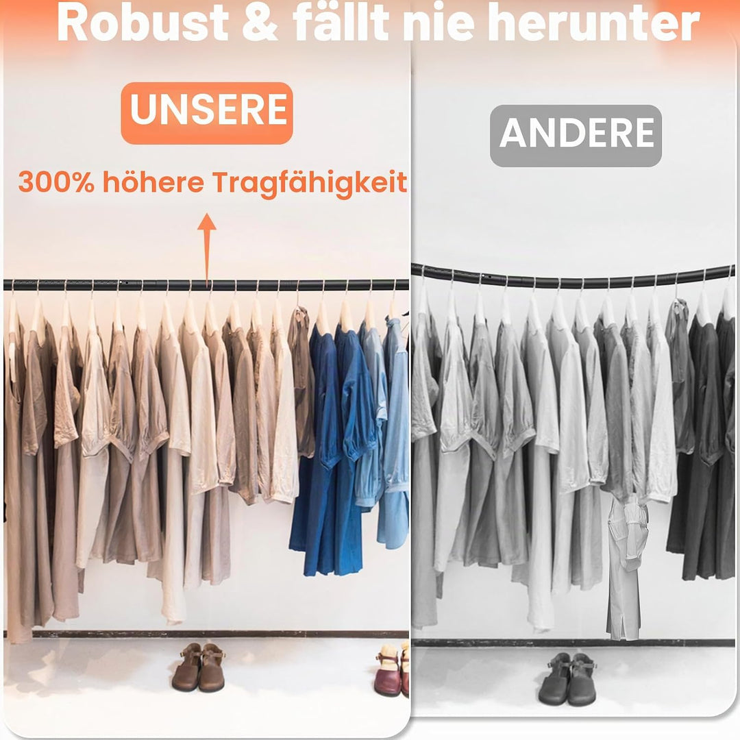 Kleiderstange 40-210 cm, Ausziehbare Garderobenstangen, Kleiderständer Arderobenstange und Zubehör z