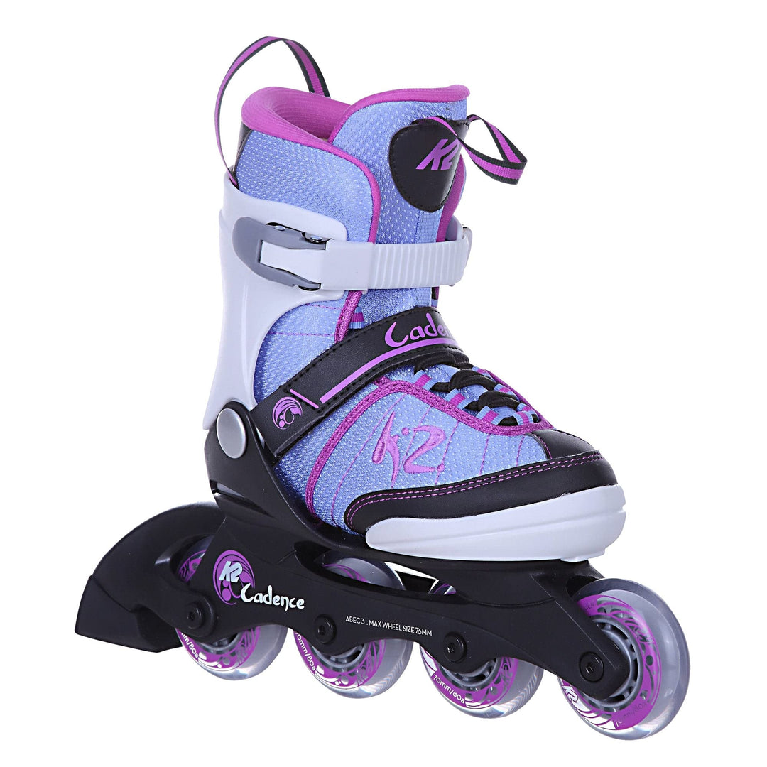 K2 Mädchen Cadence Jr Girl Inline Skates S (EU: 29-34 / UK: 10-1 / US: 11-2) White - Light Blue - Pi