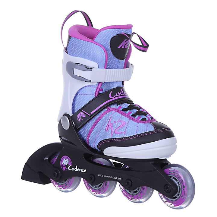 K2 Mädchen Cadence Jr Girl Inline Skates S (EU: 29-34 / UK: 10-1 / US: 11-2) White - Light Blue - Pi