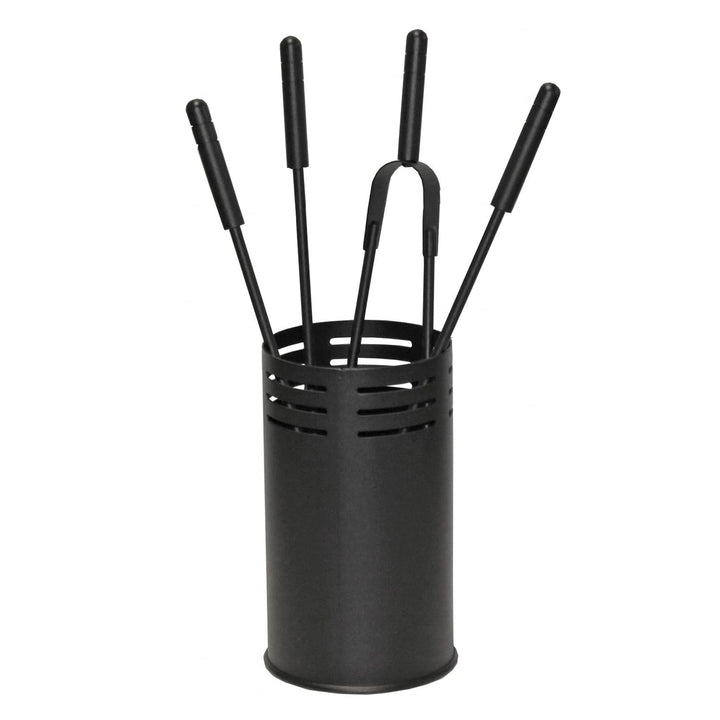 raik 21.02.769.2 Kaminbesteck, 4-teilig, schwarz beschichtet, 61cm