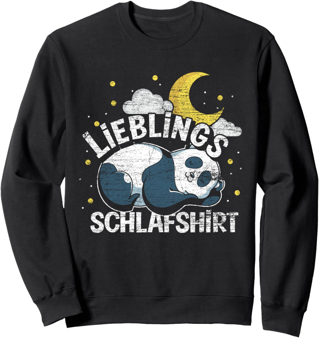 Sternenhimmel Panda Langschläfer Tier Lieblings Schlafshirt Sweatshirt