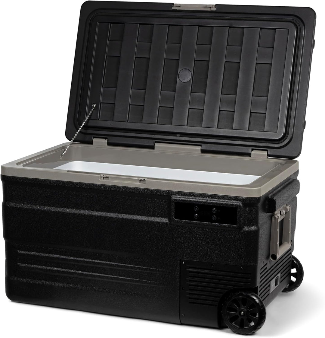 Steamy-E Single Zone 75 Roller, Elektrische Kompressor Kühlbox mit Rollen, 74 Liter, 12V/ 230V, zum