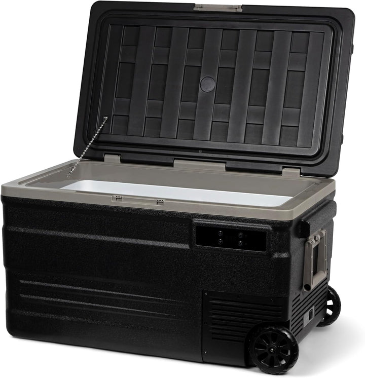 Steamy-E Single Zone 75 Roller, Elektrische Kompressor Kühlbox mit Rollen, 74 Liter, 12V/ 230V, zum