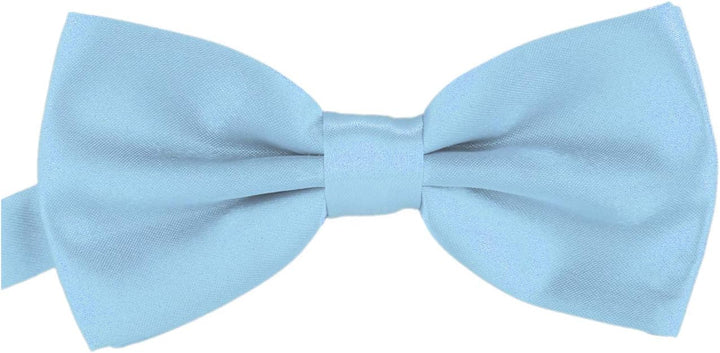 DonDon 10er Set Herren Fliege 12 x 6 cm gebunden und längenverstellbar Hellblau, Hellblau