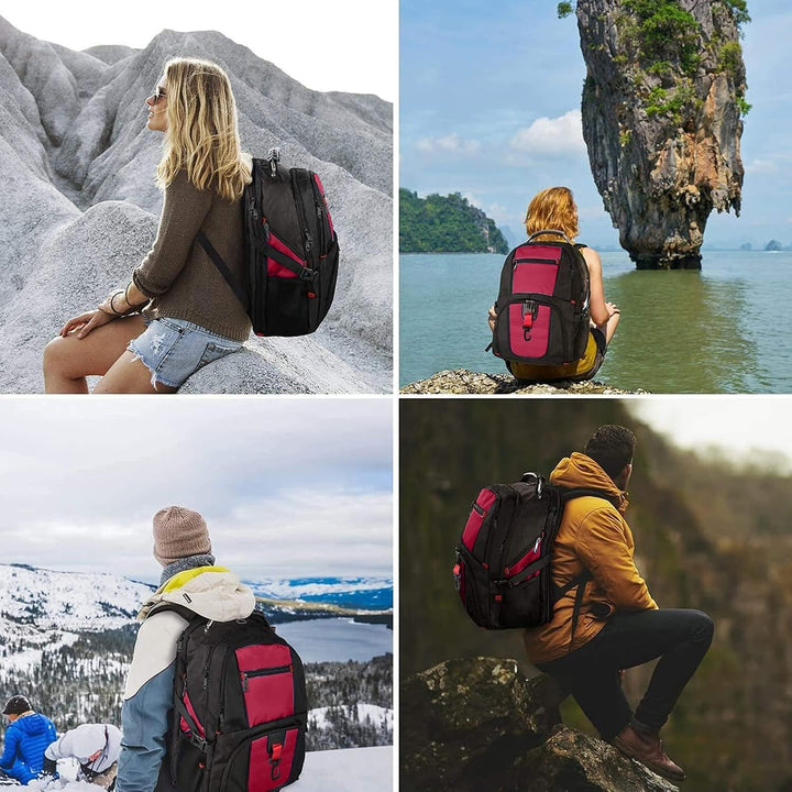 MATEIN Gross Laptop Rucksack Herren 17 Zoll, 17,3 Zoll Arbeit Wasserdicht Backpack Laptoptasche Reis