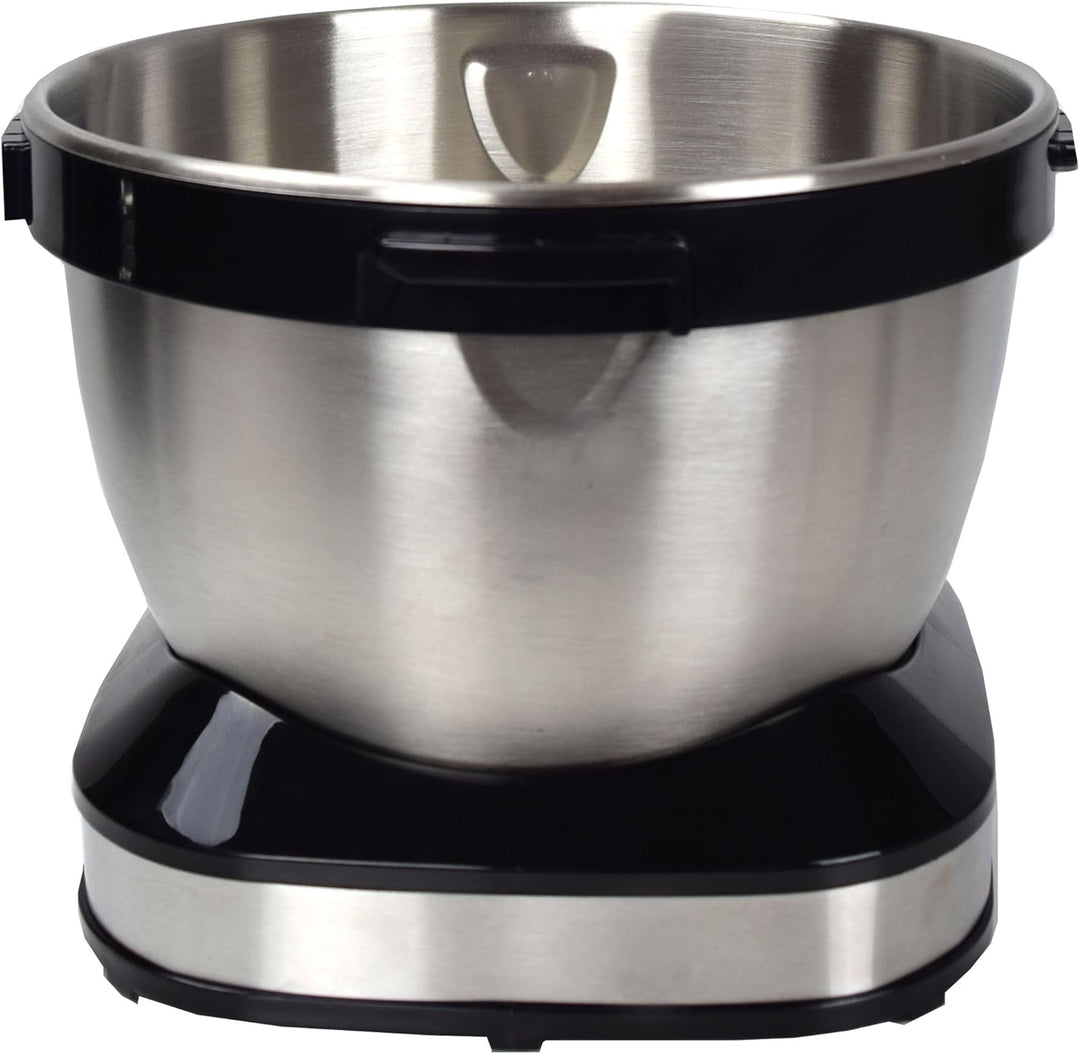Syntrox Germany KM-600W Küchenmaschine Knetmaschine Mixer, Edelstahl-Behälter, 4 Liter, schwarz