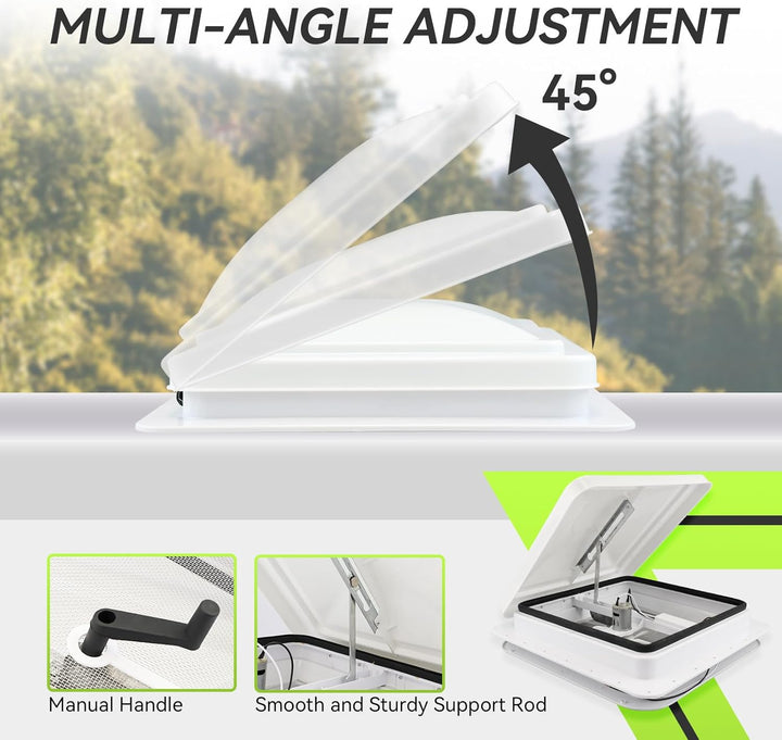 RVMATE 35,6 cm Wohnmobil-Dachventilator für Wohnmobil/Wohnmobil/Anhänger, Wohnmobil-Dachentlüftungsv