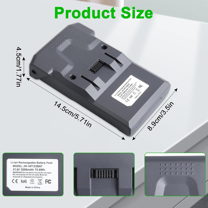 3500mAh Akku Kompatibel mit Hoover H-Free 100 Staubsauger, Lithium Ersatzbatterie Hoover B012 21.6V
