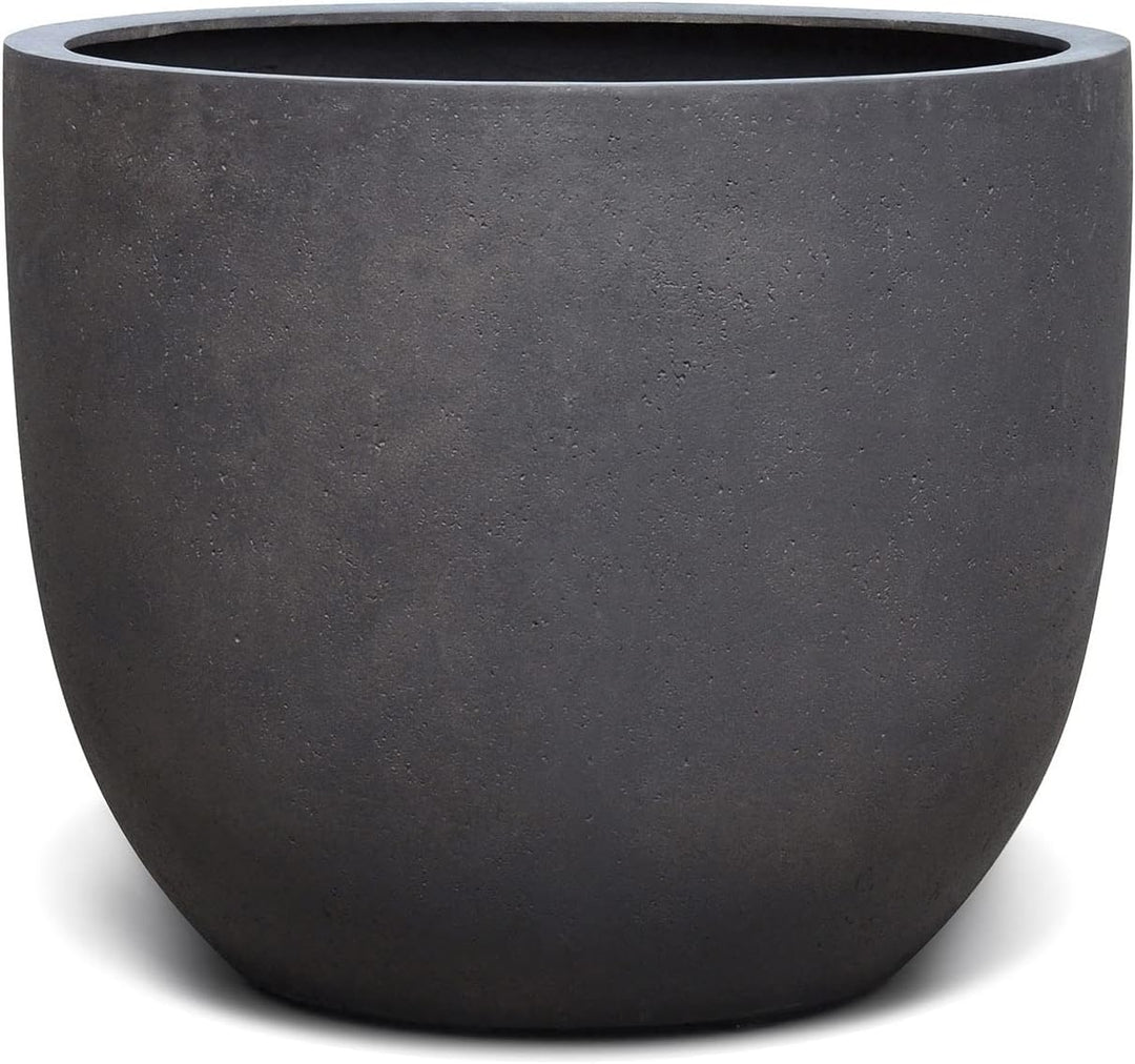 ESCHBACH® Pflanzkübel EGG POT 40 Espresso Anthrazit Rund * 36 x 36 x 31 cm * 10 Jahre Garantie 36x36