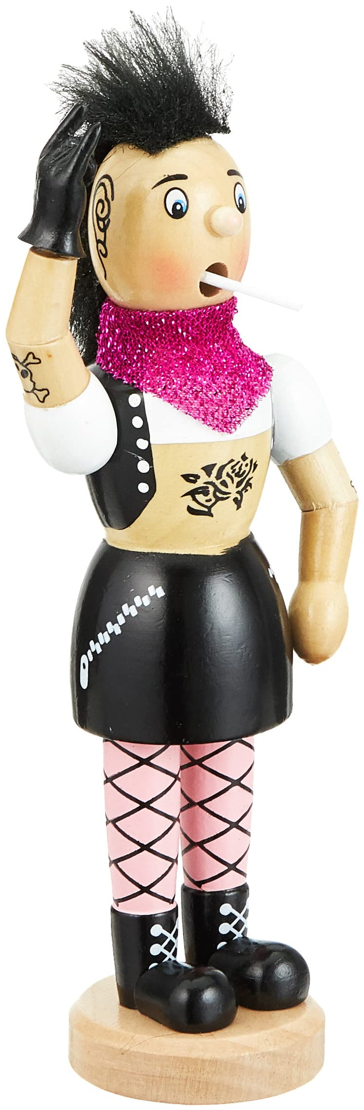 Dekohelden24 Räucherfrau als Punk Lady, ca. 19 cm, 521101, Punk Lady
