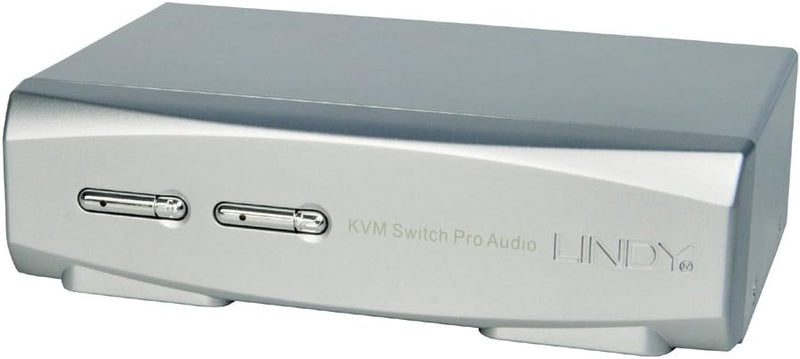 LINDY 39304 2 Port DisplayPort 1.2, USB 2.0 & Audio KVM Switch Pro