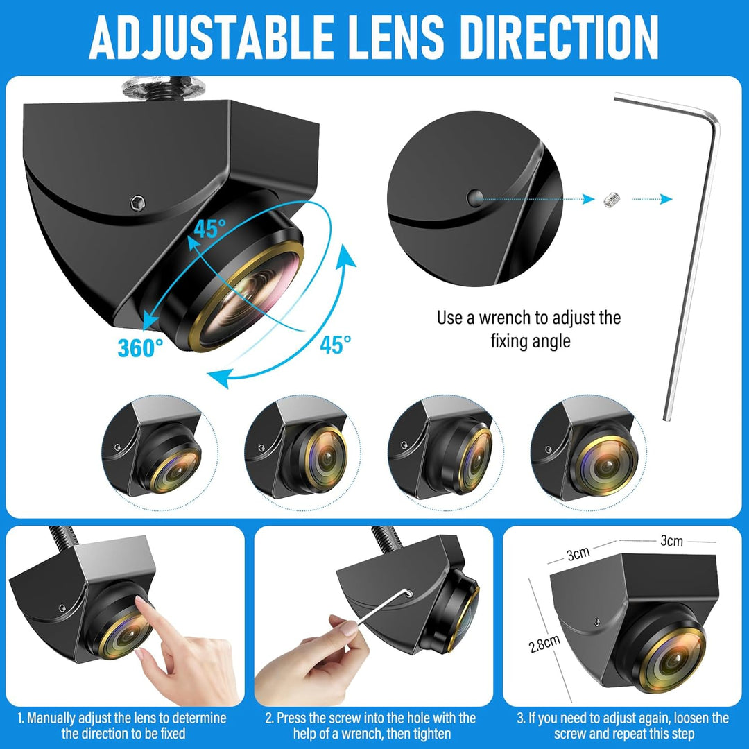 HD Rückfahrkamera, AHD/CVBS 720P Rückfahrkamera Auto, 360° Einstellbare Universal Rück fahrkamera, M