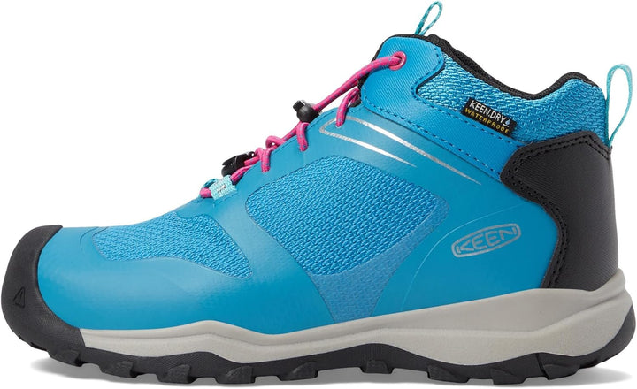 KEEN Unisex Kinder Wanduro Mid Waterproof Wanderstiefel 24 EU Fjord Blue Fuchsia Purple, 24 EU Fjord