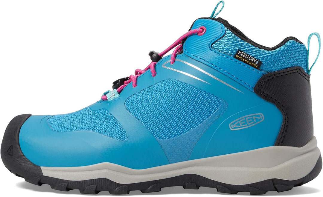 KEEN Unisex Kinder Wanduro Mid Waterproof Wanderstiefel 24 EU Fjord Blue Fuchsia Purple, 24 EU Fjord