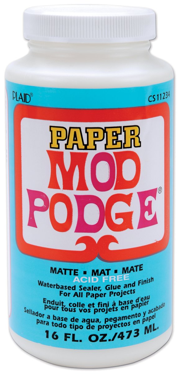 Mod Podge 16oz Matt Papier, Synthetisches Material, Weiss, 15.2 x 6.9 x 6.9 cm, Weiss, 15.2 x 6.9 x