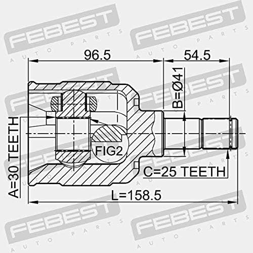 FEBEST 0411-CK Gelenk, Antriebswelle getriebeseitig