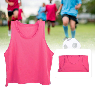 12er Set Fussball Leibchen Trainingsleibchen Markierungshemd Fussballleibchen für Kinder Jugend Spor