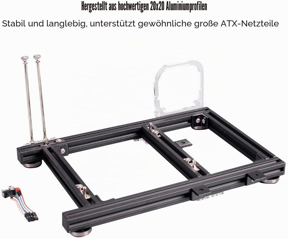 DIY Open Frame Gehäuse, Open Frame Wärmeableitung Aluminiumlegierung Computer PC Gehäuse Gehäuse für