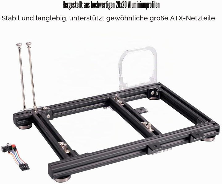 DIY Open Frame Gehäuse, Open Frame Wärmeableitung Aluminiumlegierung Computer PC Gehäuse Gehäuse für
