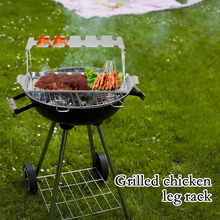 Hühnerschenkel Halter Für Grill - Edelstahl Grillrost Für Hähnchenkeulen & Smoker - Edelstahl Rostha