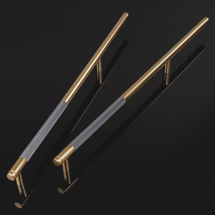 Pexintek 2 Stück Schrankgriffe Gold Moderne Griffe Möbel Möbelgriffe 256mm Lochabstand Türgriffe küc