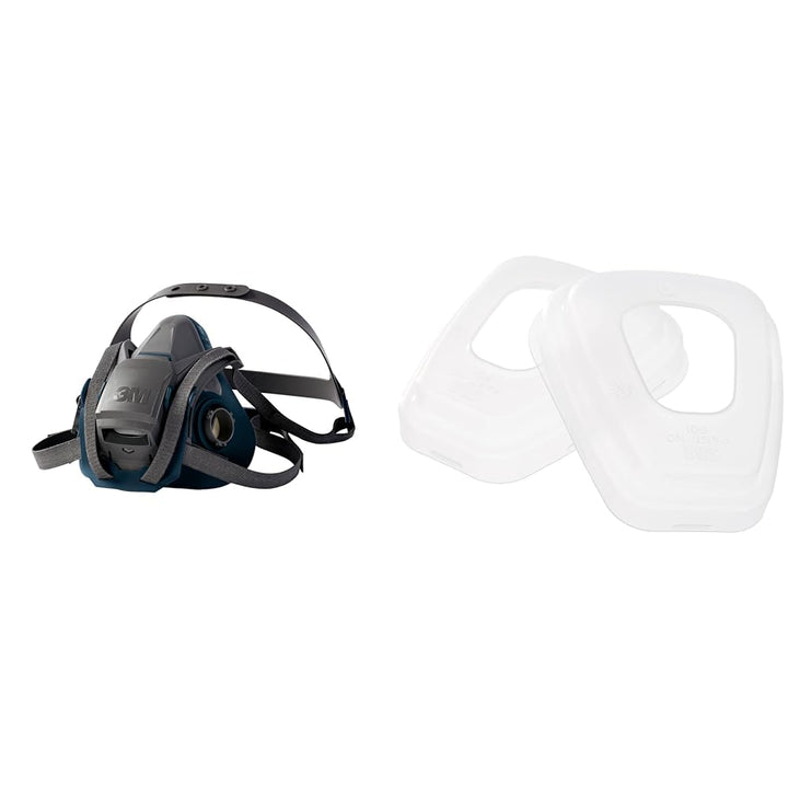 3M Atemschutz-Halbmaske 6502QL – Atemmaske mit Cool-Flow Ausatemventil & Quick-Release Mechanismus &